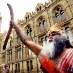 Aboriginal Protestor - Galloway repatriates Aboriginal bones in A Room Full of Bones.